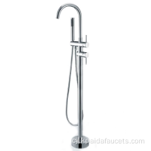 Faucet bathtub llawr modern